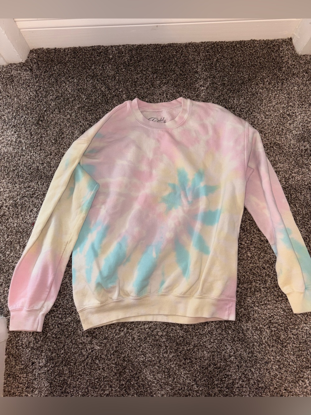 Pastel Tie-Dye Crewneck Sweatshirt - Multicolor